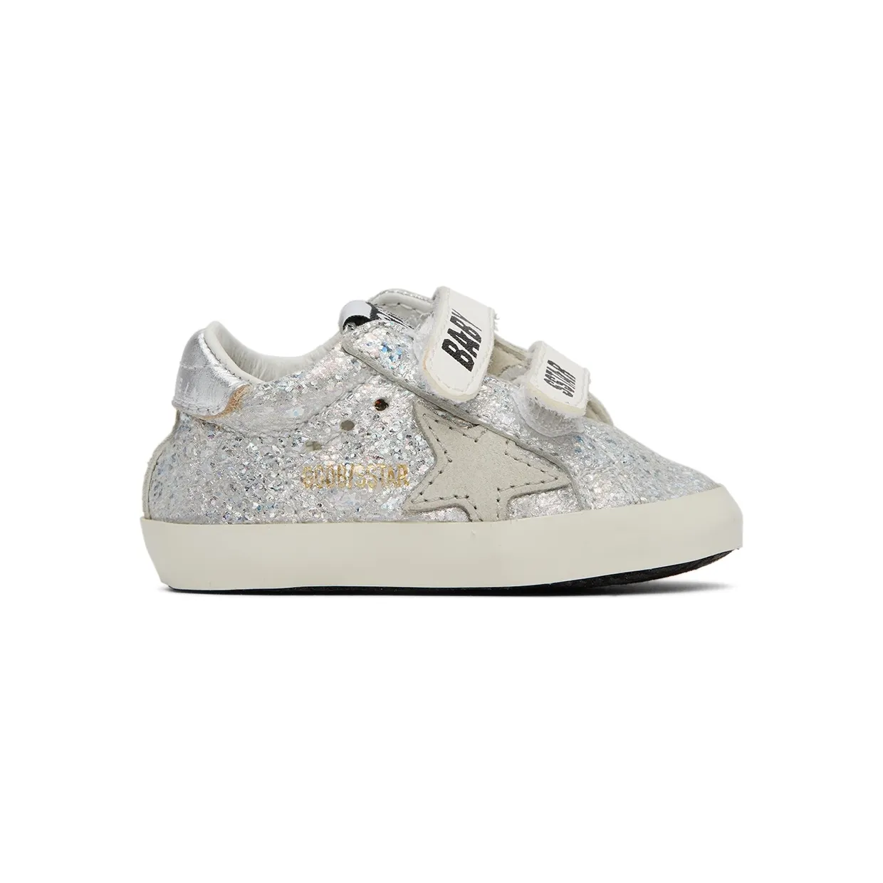 Golden Goose Baby Silver Velcro School Sneakers (GIF00166.F002037.70160)