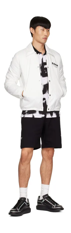 Alexander McQueen White & Silver Oversized Sneakers (645868WIBNV) (5)