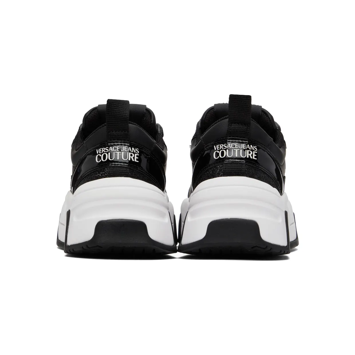 Versace Jeans Couture Black Glitter Speedtrack Sneakers (E72VA3SF4EZS244) (2)
