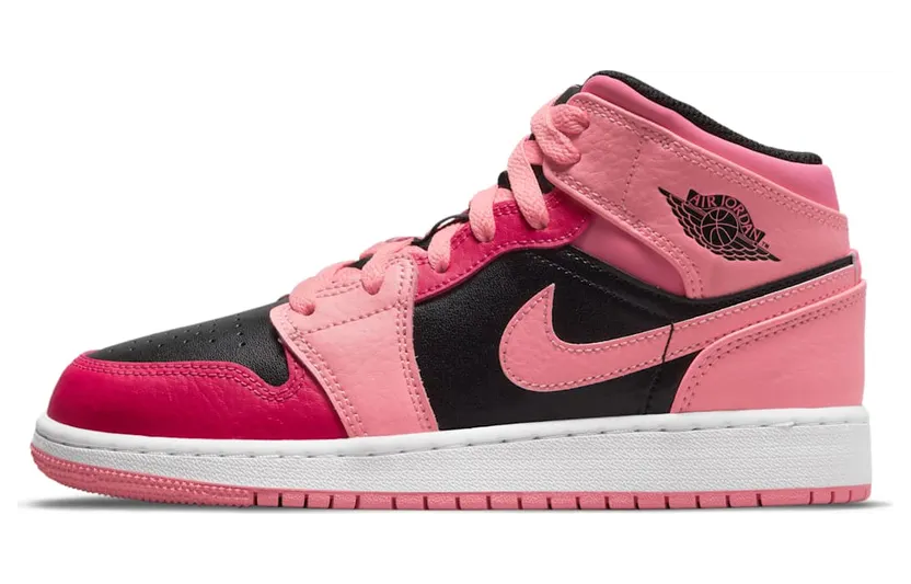 Air Jordan 1 Mid Coral Rush Pink (GS) (554725-662)