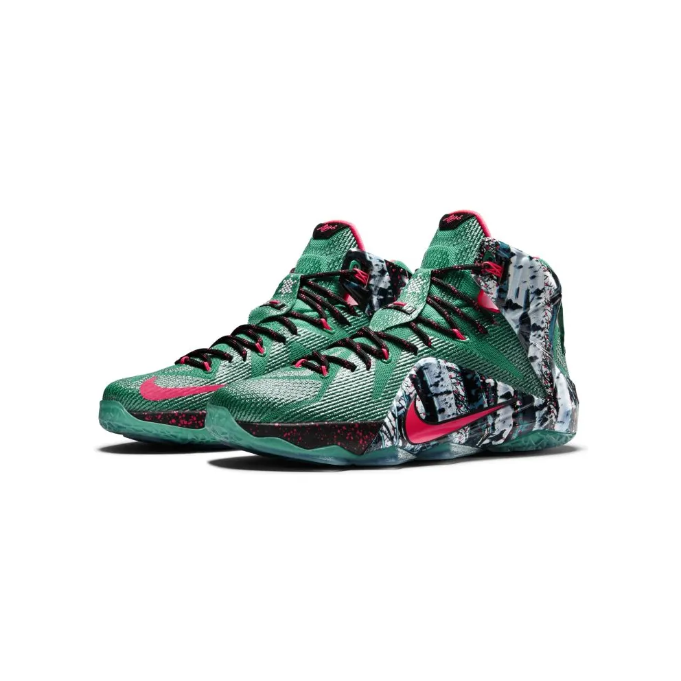 Nike LeBron 12 Akron Birch Emerald Green/Hyper Punch-Dark Emerald (707558-363)