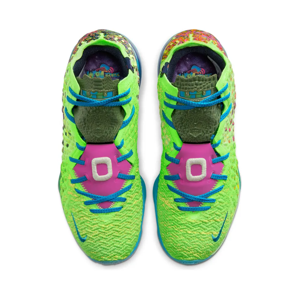 Nike LeBron 17 Mr. Swackhammer Ghost Green/College Navy-Orange Trance-Laser Blue (CV8075-300)