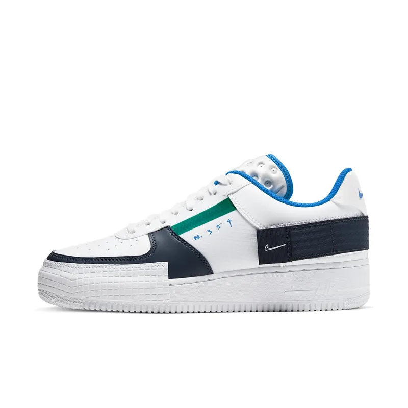 Nike Air Force 1 Type White Obsidian White/Obsidian-Photo Blue-White (CQ2344-100)