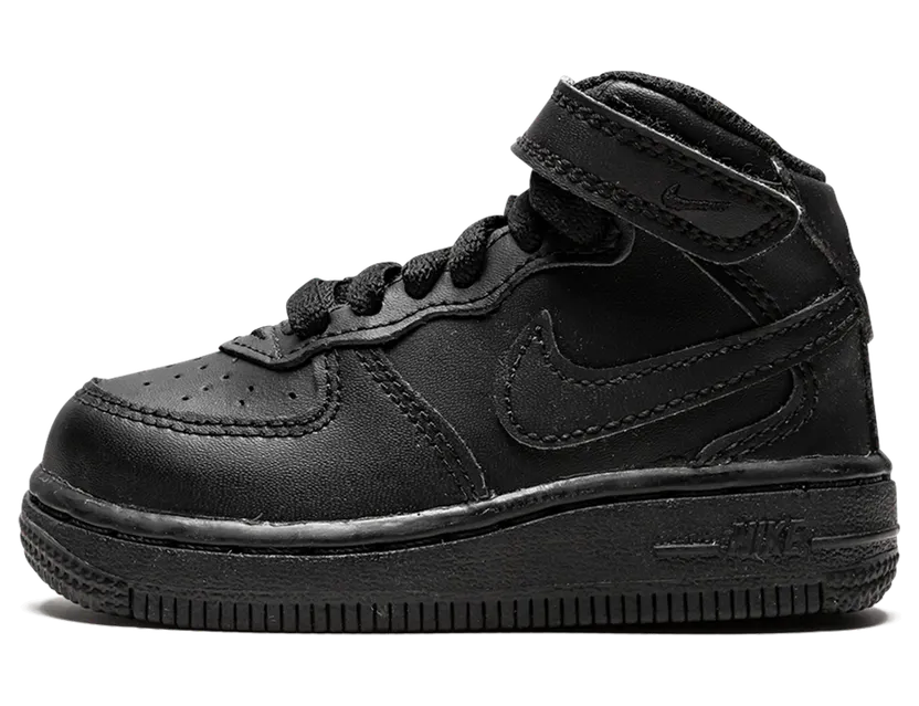 Nike Air Force 1 Mid Black Black (TD)