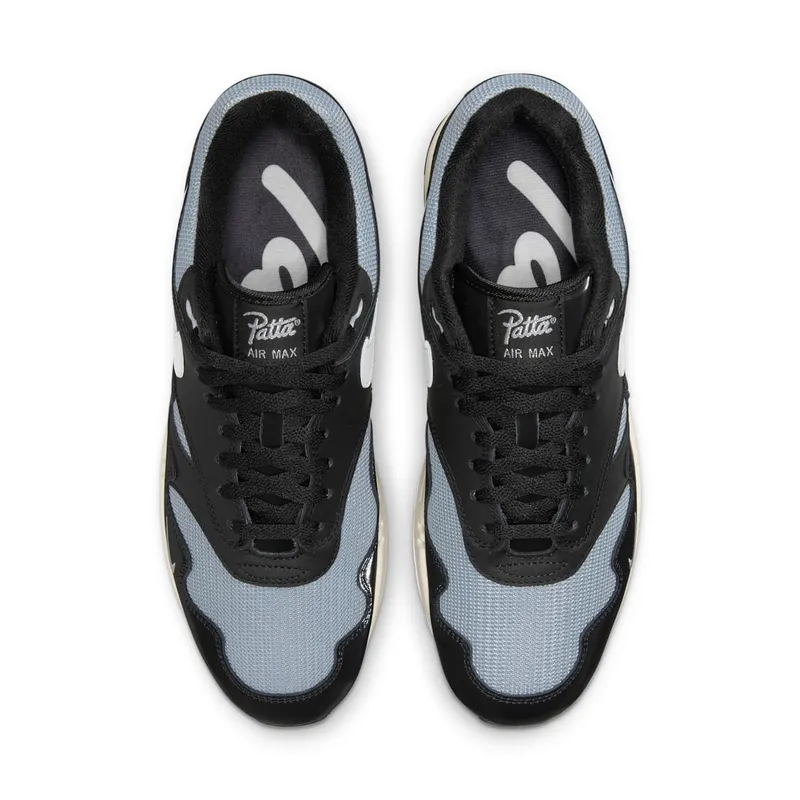 Nike x Patta Air Max 1 Waves Black White (DQ0299-001)