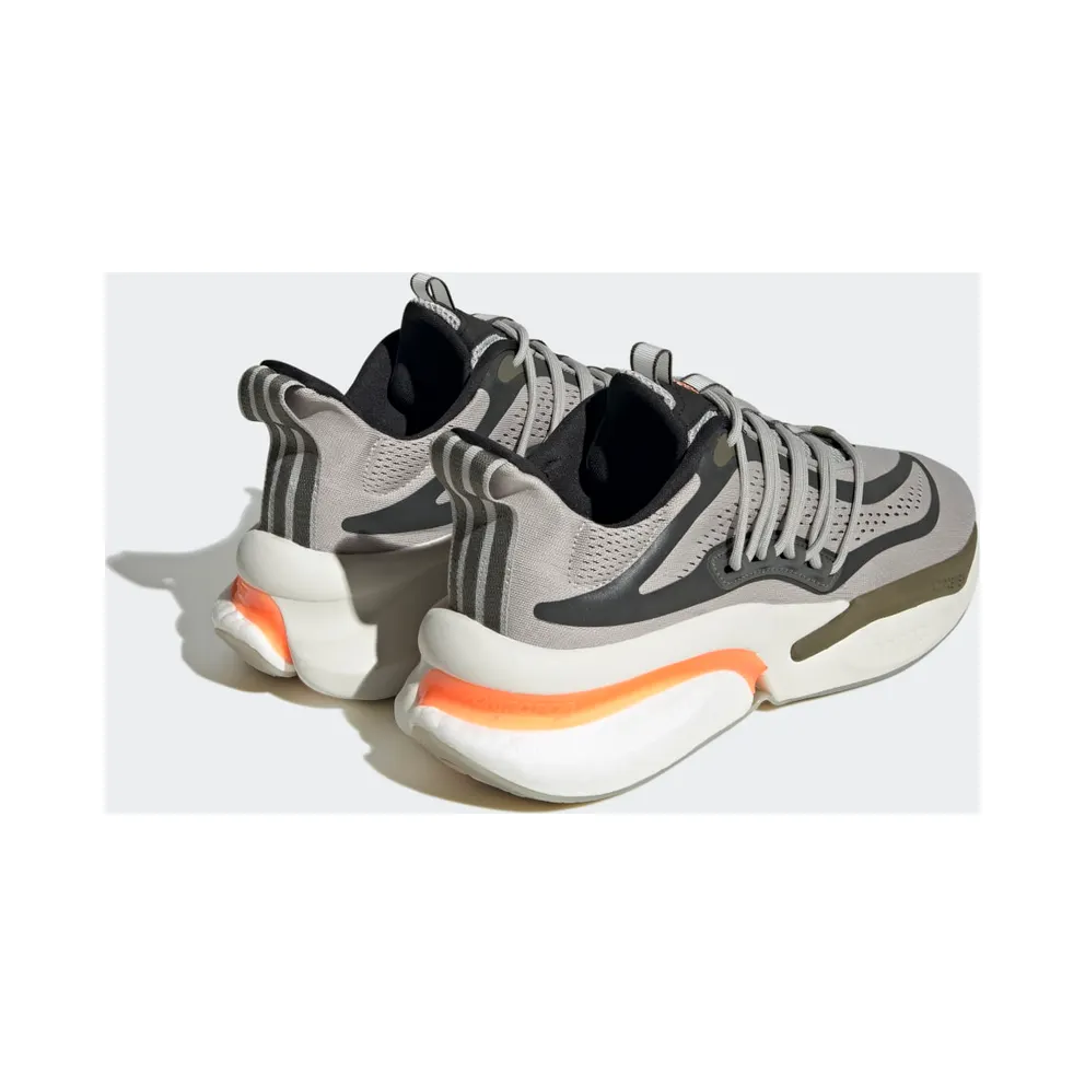 Adidas Alphaboost V1 Sustainable BOOST Lifestyle Running Metal Grey / Screaming Orange / Olive Strata (HP2763)