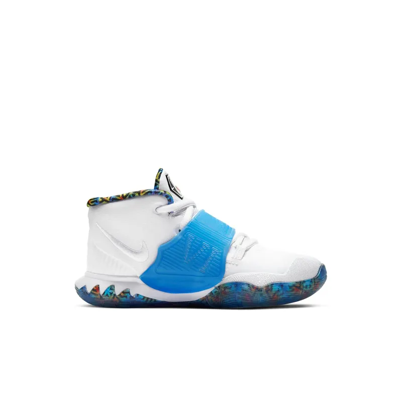 Nike Kyrie 6 White Sapphire Crimson (PS) White/White-Sapphire-Laser Crimson (BQ5600-146)