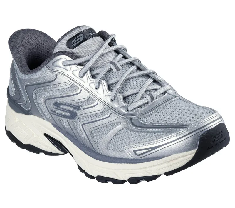 Skechers Slip-ins: Stamina Sport – Silver / Grey – “Grey” (233150 SLGY)