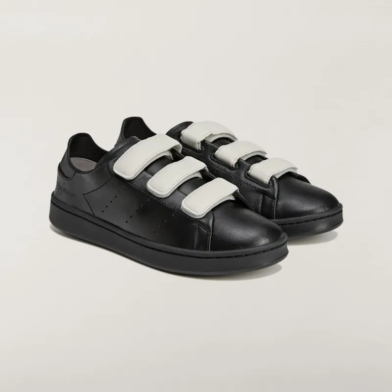 Adidas Y-3 Stan Smith Hook-And-Loop Black / Black / Orbit Grey (JR4224)