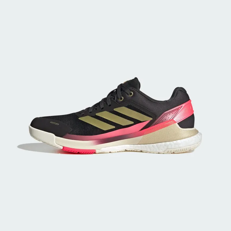 Adidas Crazyquick BOOST Padelschoenen Core Black / Gold Metallic / Solar Turbo (KJ1903)