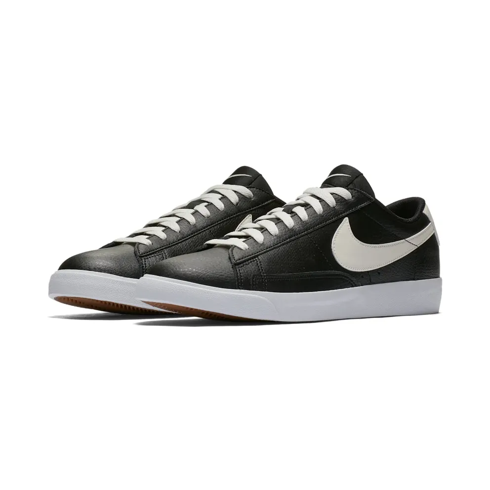 Nike Blazer Low Leather Black Sail Black/Sail-Gum Medium Brown (AJ9515-001)