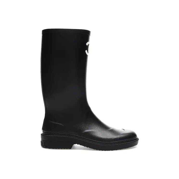 Chanel Rubber Rain Boots Black (G39620 X56326 94305)