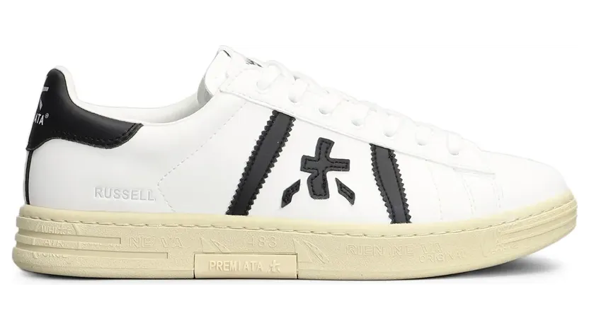 Premiata Russell sneakers met logopatch – Wit