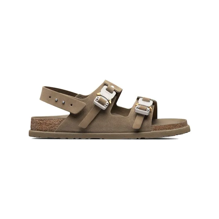 Dior by Birkenstock Sandale Milano Khaki Nubuck Calfskin (3SA117ZSG_H620)