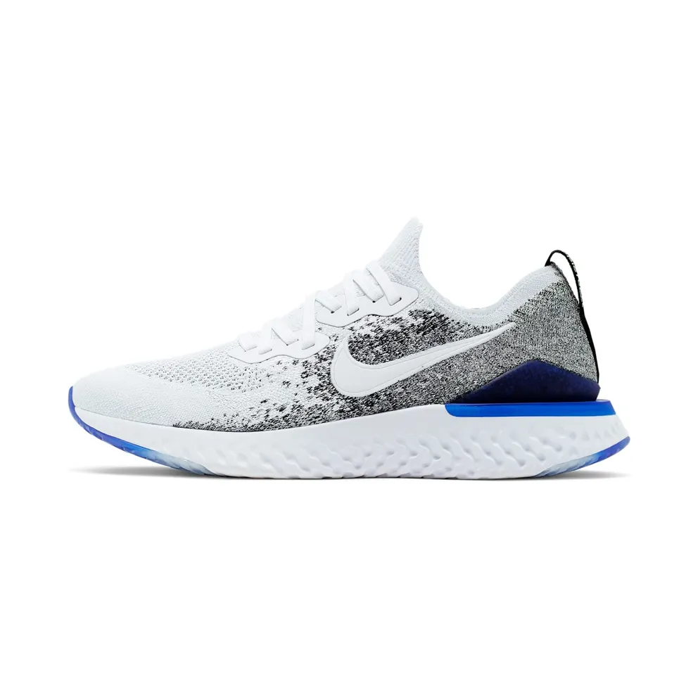 Nike Epic React Flyknit 2 White Black Racer Blue (BQ8928-102)