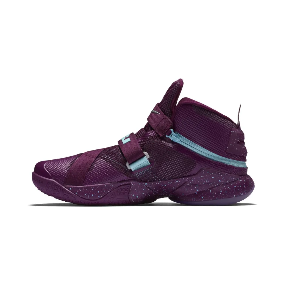 LeBron Soldier 9 FLYEASE “Mulberry / Copa / Metallic Silver” (846246-506)