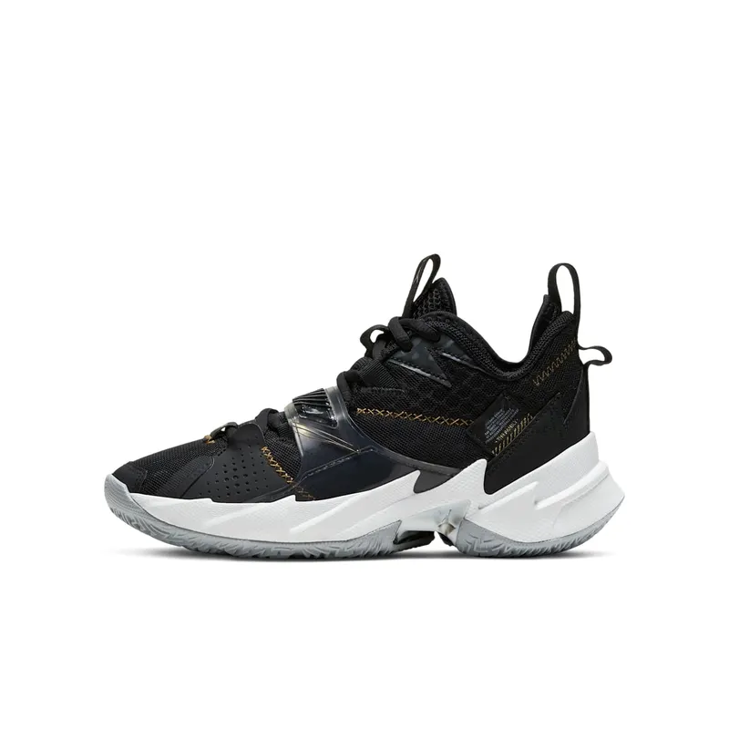 Jordan Why Not Zer0.3 The Family (GS) Black/Metallic Gold-White-Wolf Grey (CD5804-001)