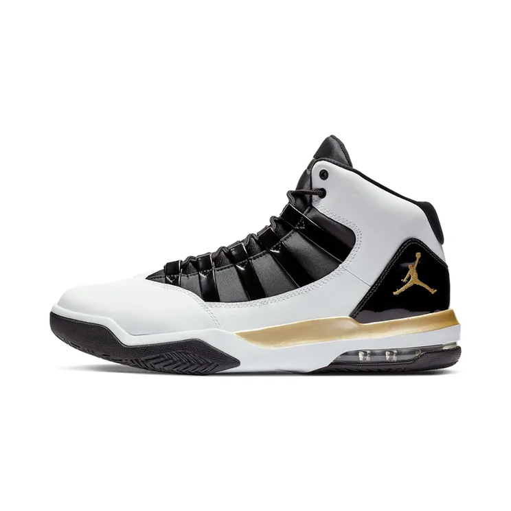 Jordan Max Aura “White / Black / Metallic Gold” (AQ9084-107)