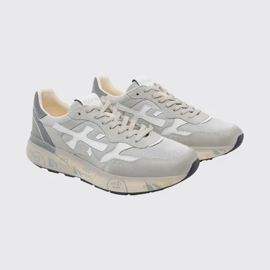 Premiata Mick Suede and Nylon Sneakers Grey (MICK8117)