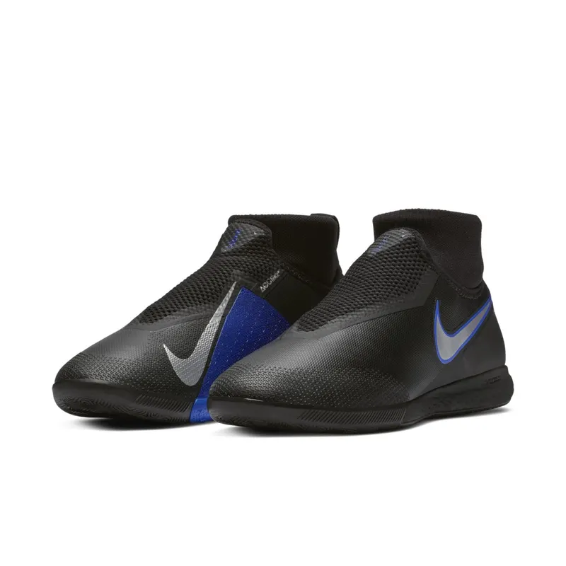 Nike React Phantom Vision Pro Dynamic Fit IC Black Black Racer Blue Metallic Silver (AO3276-004)