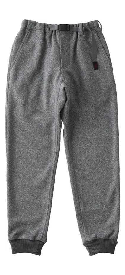 Gramicci – Bonding Knit Fleece Narrow RIB Pant – Hose-Jogger (G2FU-P018-heather-grey)