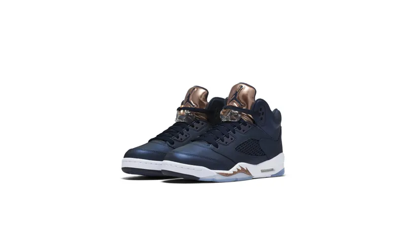 Jordan 5 Retro Bronze (GS) Obsidian/White-Metallic Red Bronze-Bright Grape (440888-416)