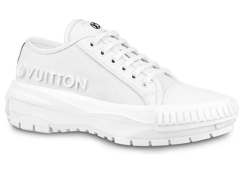 Louis Vuitton Squad Low Vuitton Logo Rubber Patch Logo Techinical Mesh White White (W) (1A9RON)