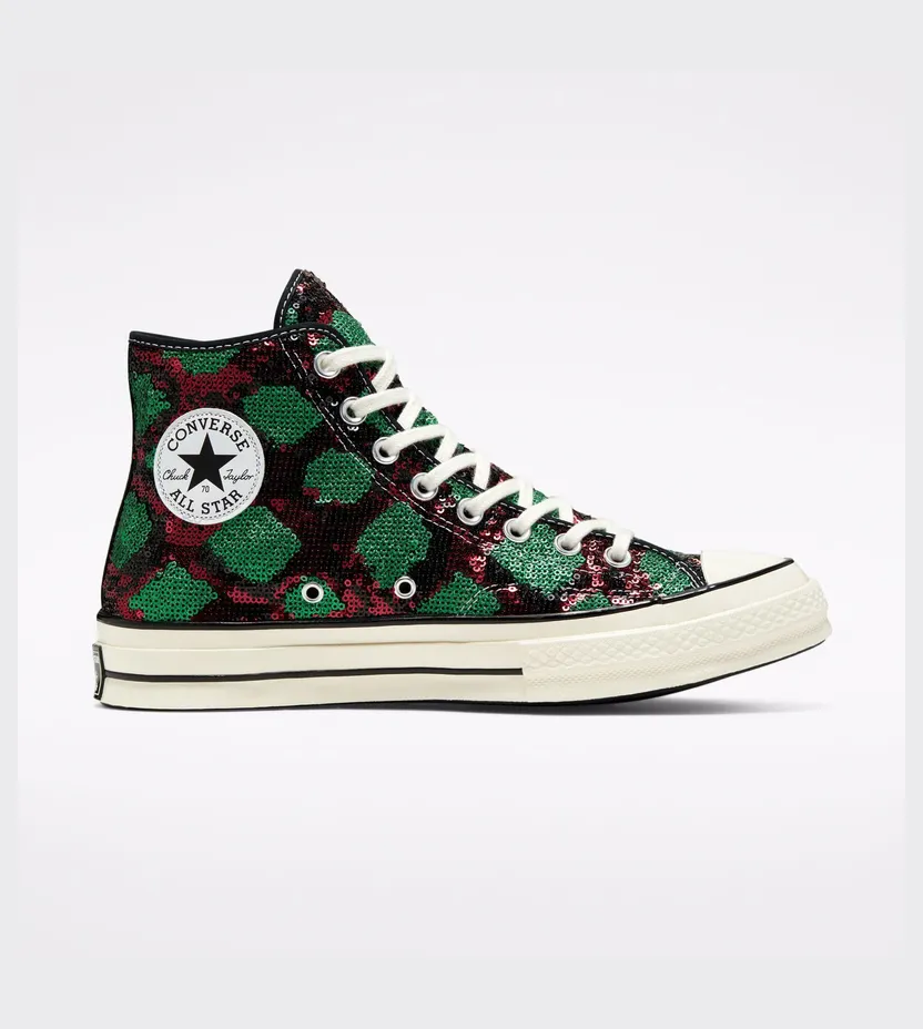 Converse Chuck 70 High ‘Snake Pattern – Red Green’ Red/Green/Egret (166561C)