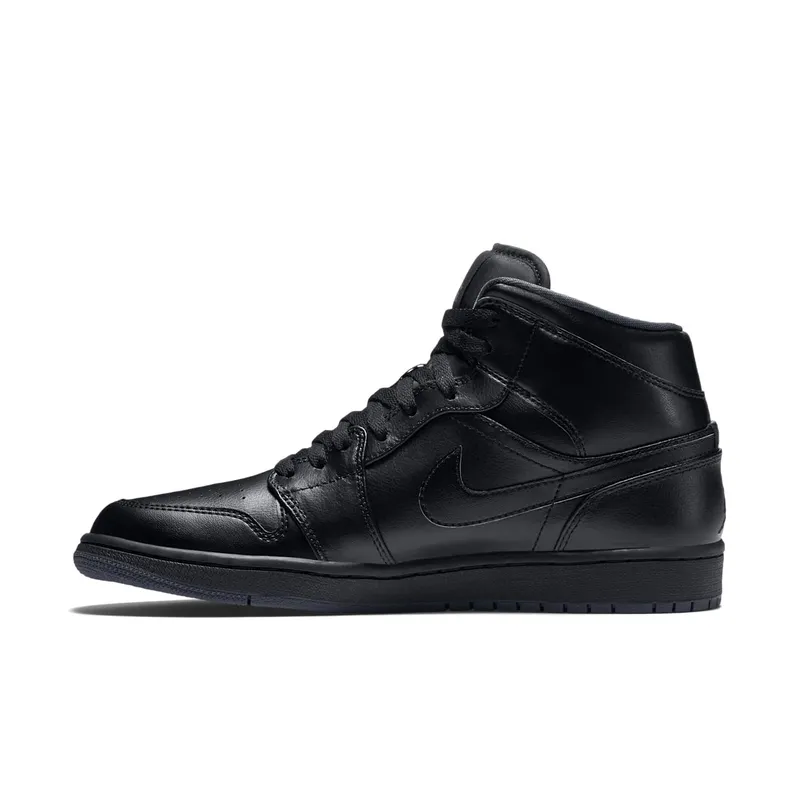 Jordan 1 Retro Mid Black (2016) Black/Black-Dark Grey (554724-021)