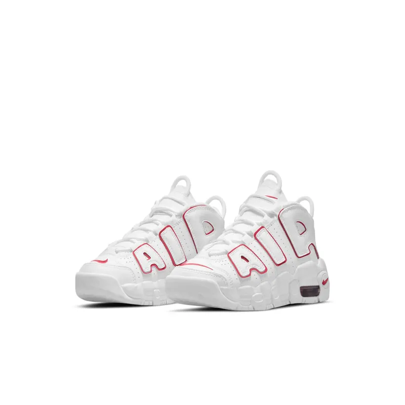Nike Air More Uptempo White Varsity Red Outline (PS) (DJ5989-100)