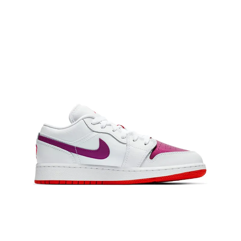 Jordan 1 Low White True Berry (GS) White/Rush Pink-True Berry (554723-161)