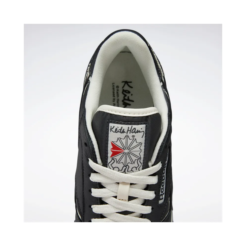 Reebok Keith Haring Classic Leather Shoes Black / Chalk / Pure Grey 8