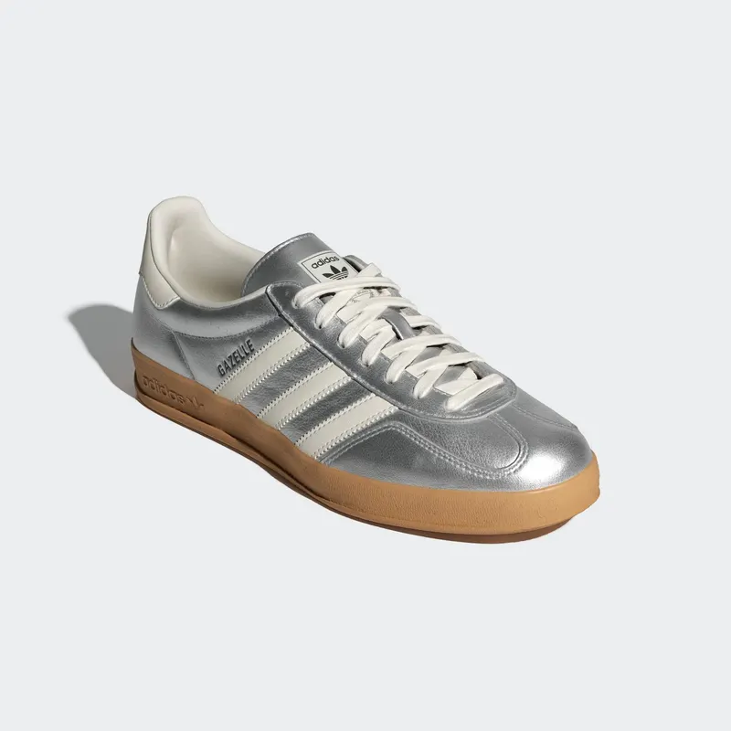Adidas Gazelle Indoor Silver Metallic / Core White / Core Black (JR1206)