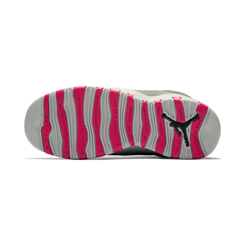 Jordan 10 Retro Rush Pink (GS) Dark Smoke Grey/Rush Pink-Black-Iron Grey (487211-006)