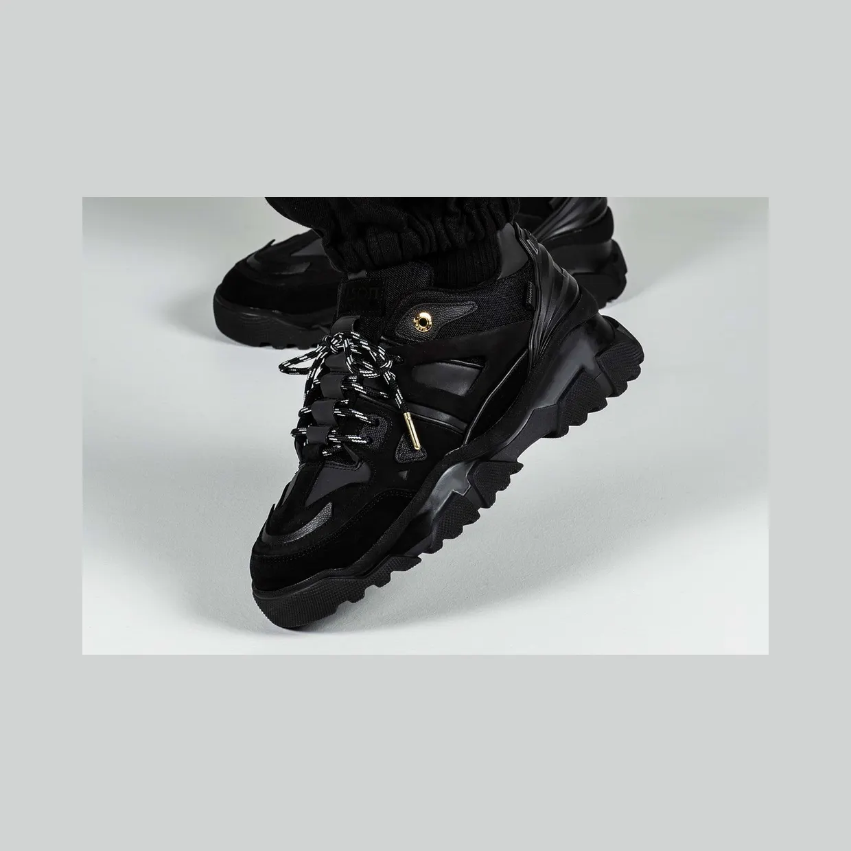 Mason Garments Genova 2 Leather/Nubuck/Suede/Mesh/Reflective Black (NOS-5B) (4)