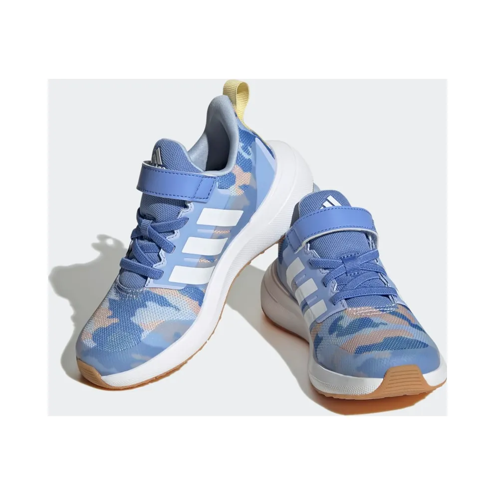 Adidas Fortarun 2.0 Cloudfoam Sport Running Elastic Lace Top Strap Blue Fusion / Cloud White / Almost Yellow (GZ9753)