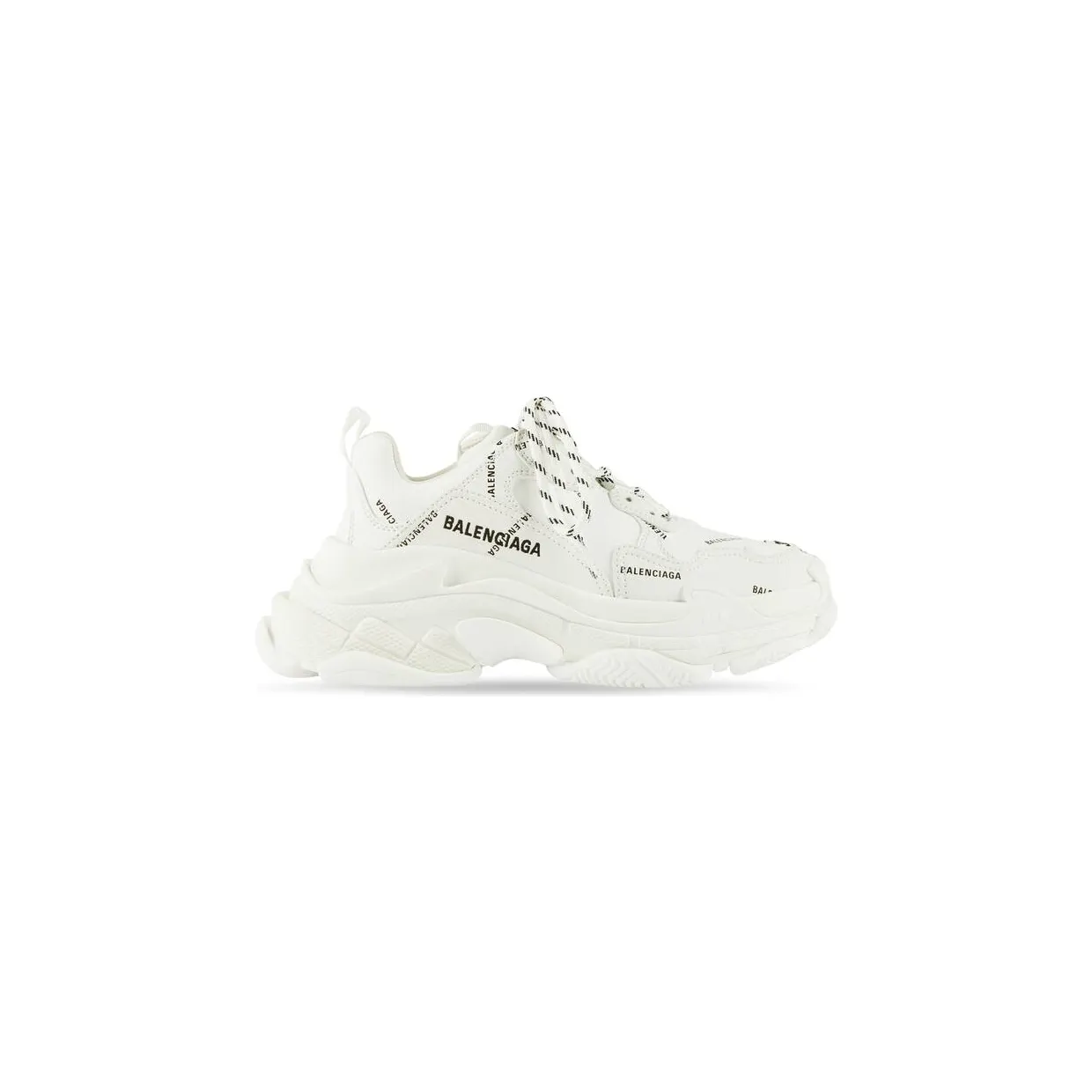 Balenciaga Triple S Allover Logo White (W)
