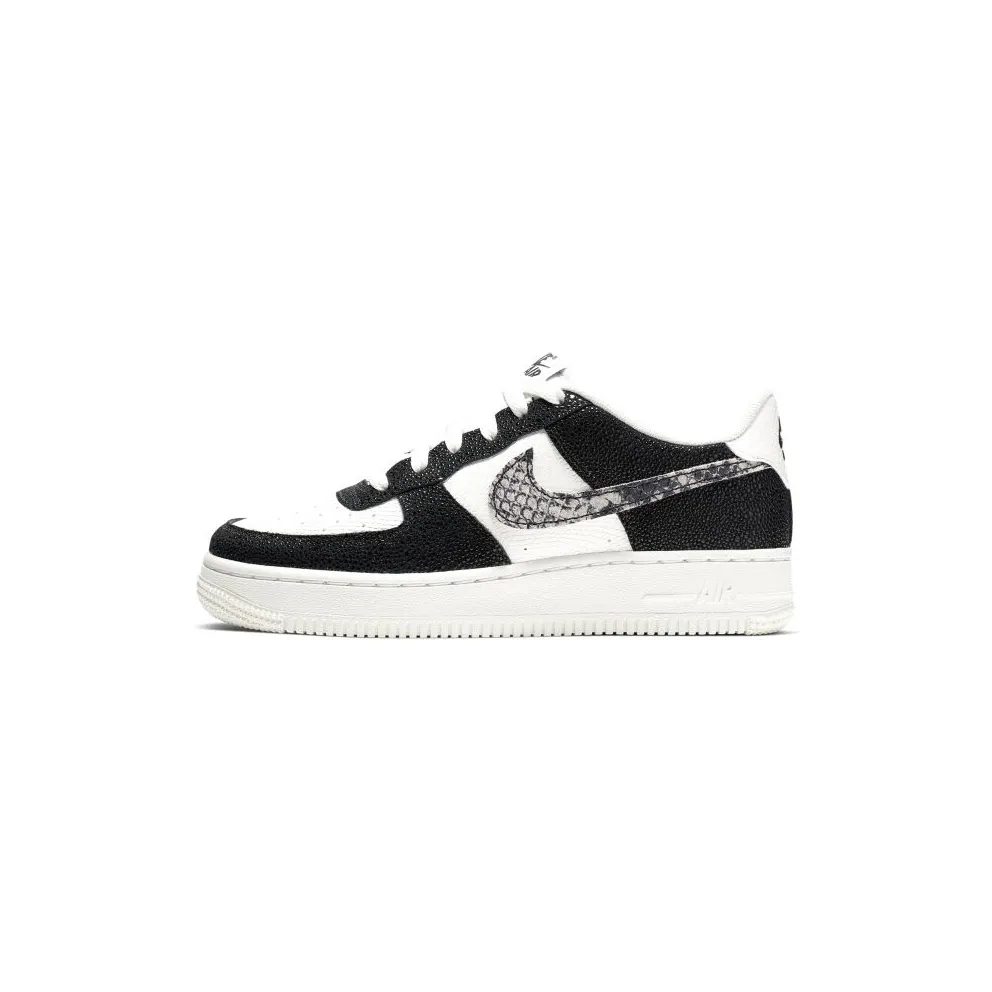Nike Air Force 1 Low Snakeskin (GS) Summit White/Black (820438-111)