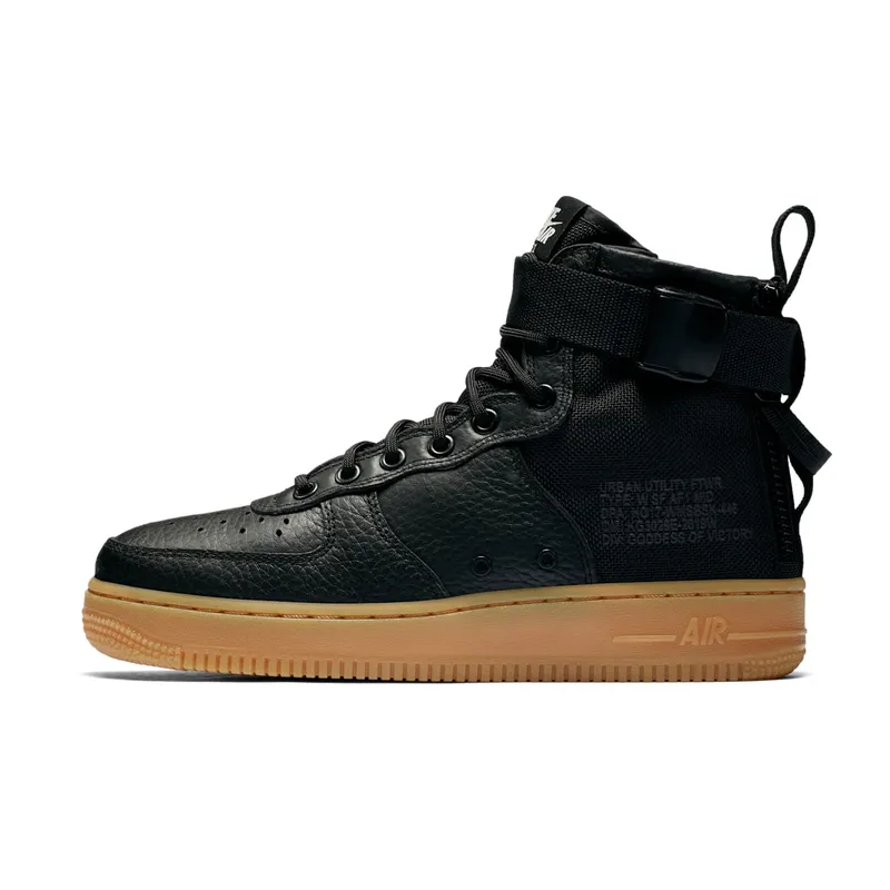 Nike  SF Air Force 1 Mid Black Gum (W) Black/Black-Gum Light Brown (AA3966-002)