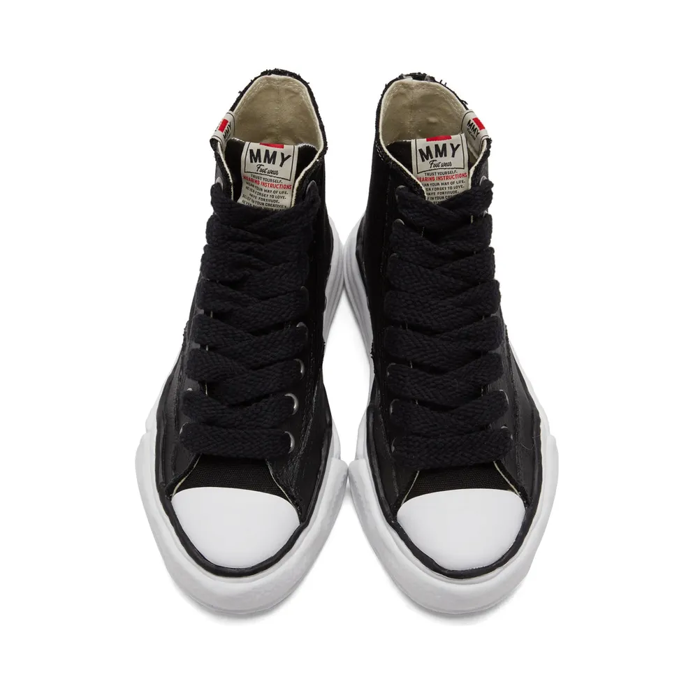 Miharayasuhiro Black & White Peterson High-Top (A08FW715)