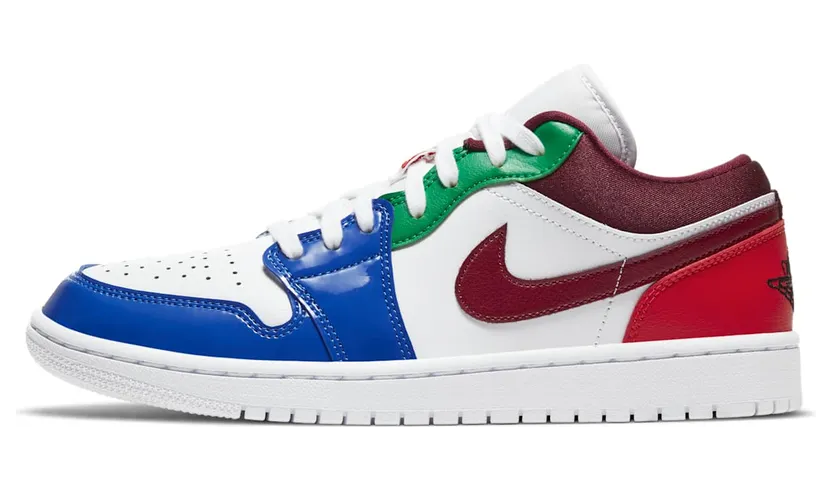 Air Jordan 1 Low SE Multi-Color “White / Hyper Royal / Lucky Green / Dark Beetroot” (DB5455-100)