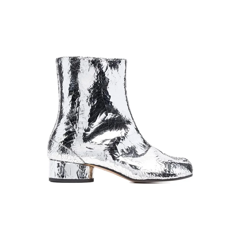 Maison Margiela Tabi Ankle Boot Cracked Metallic Silver (S58WU0273 P5016 T9002)