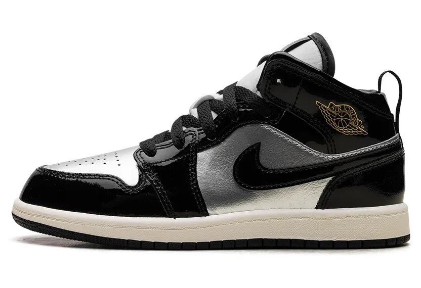 Jordan 1 Mid SE PS “Black Metallic Silver Sail Metallic Gold” (FZ3937-001)