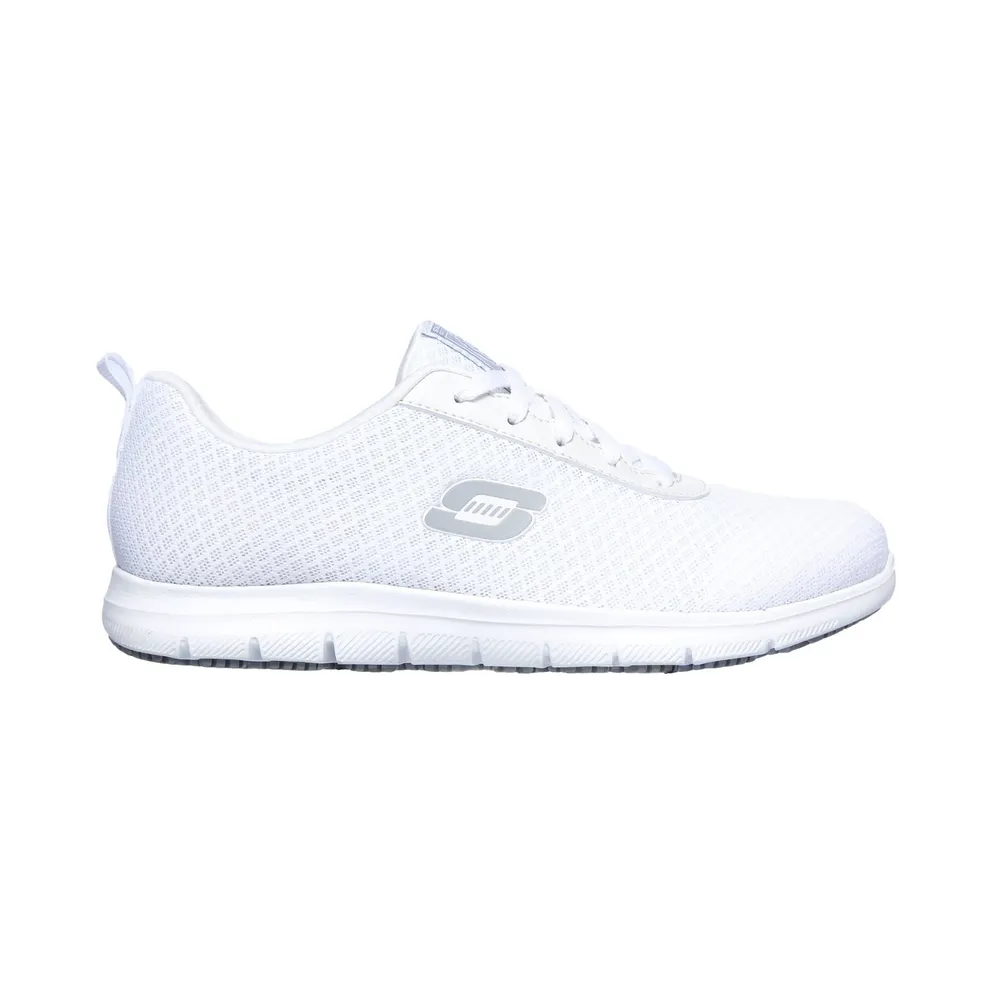 Skechers Work Slip-Resistant Relaxed Fit: Ghenter – Bronaugh Sneaker White