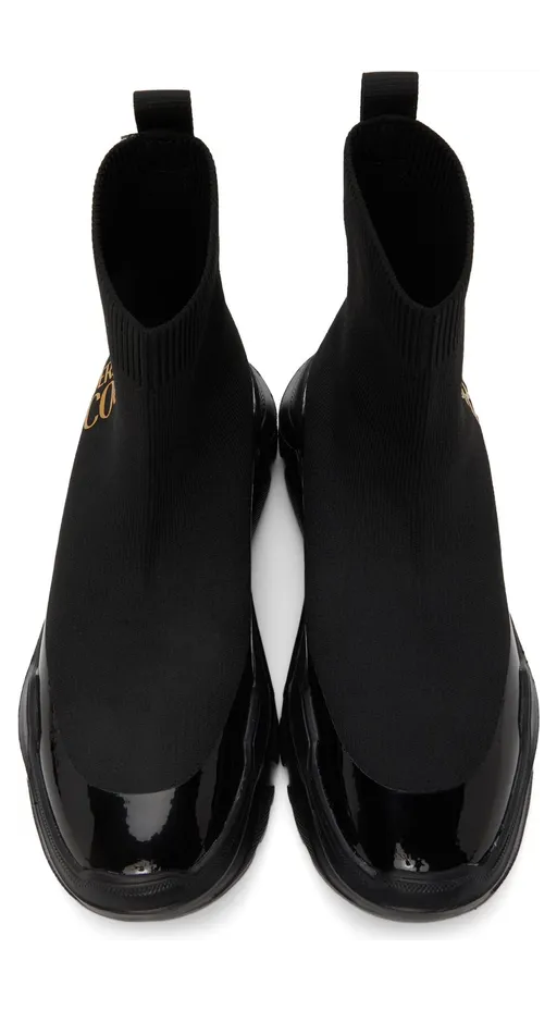 Versace Jeans Couture Black Speedtrack High Sneakers (E71VA3SC5EZS022) (5)