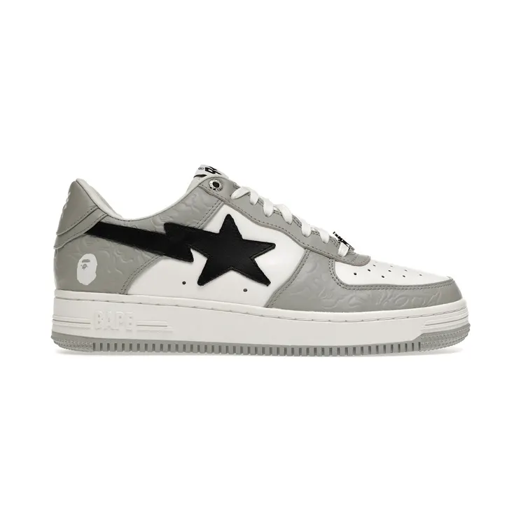 A Bathing Ape Bape Sta Low Grey Black (001FWH701002_WHT_A)