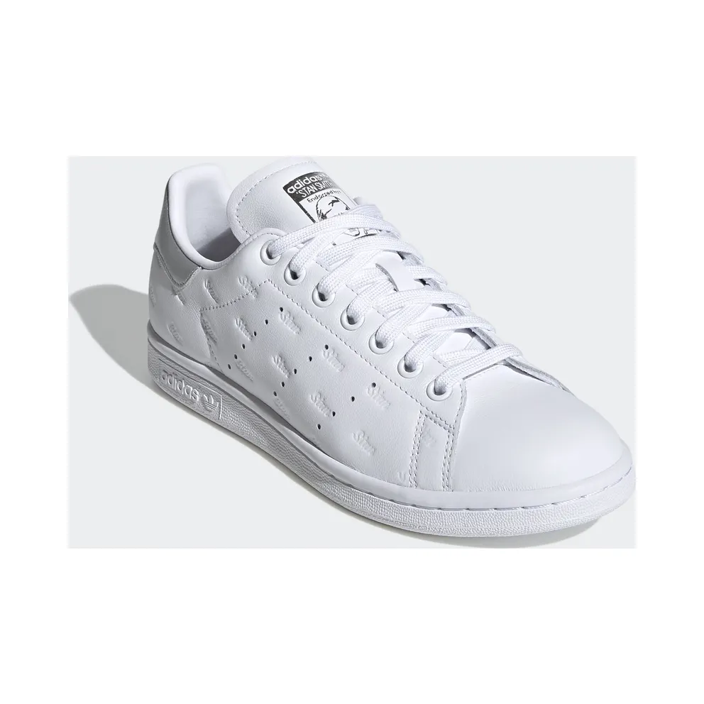 adidas Stan Smith Debossed Logos Silver (W) Cloud White/Cloud White/Silver Metallic (EF6854)