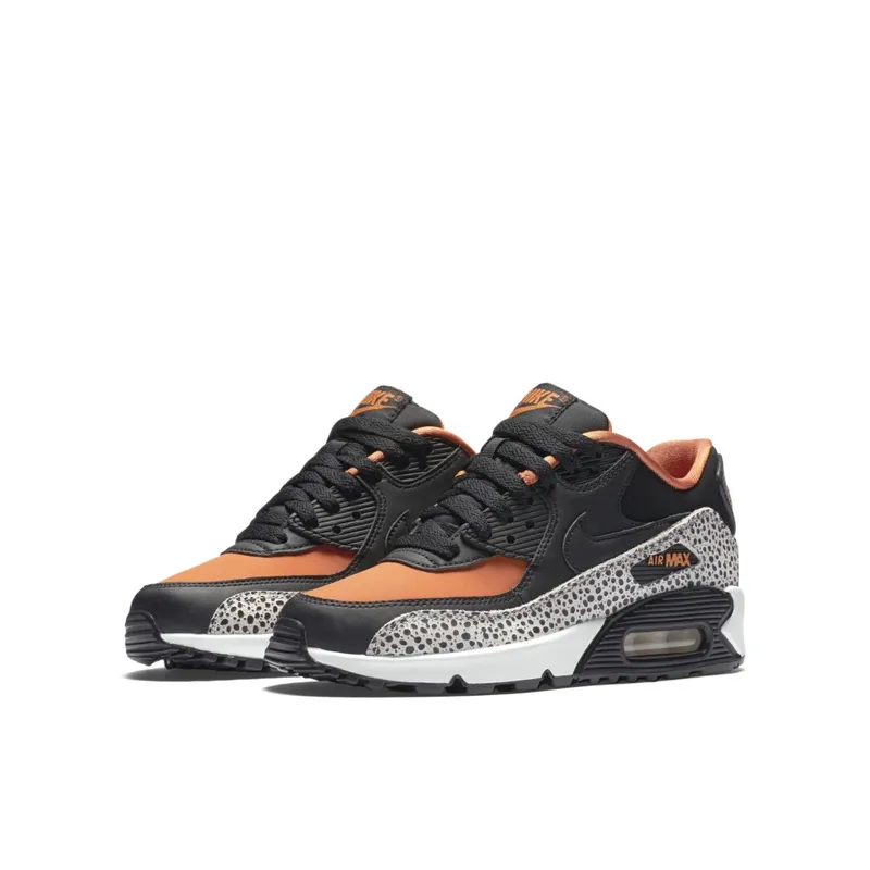 Nike Air Max 90 Safari (GS) Summit White/Black-Clay Orange (820340-100)