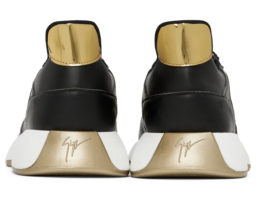 Giuseppe Zanotti Black & Gold Ferox Sneakers (RM20033-91682) (2)