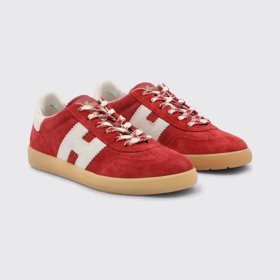 Hogan Cool Embossed Suede Sneakers Red (HXW6470FB60UWX496N)